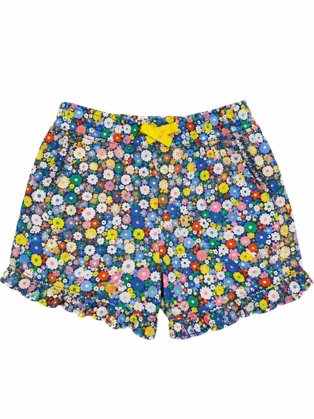Boden Girls Floral Ruffle Shorts Blue Multicolor Size 5Y 110cm